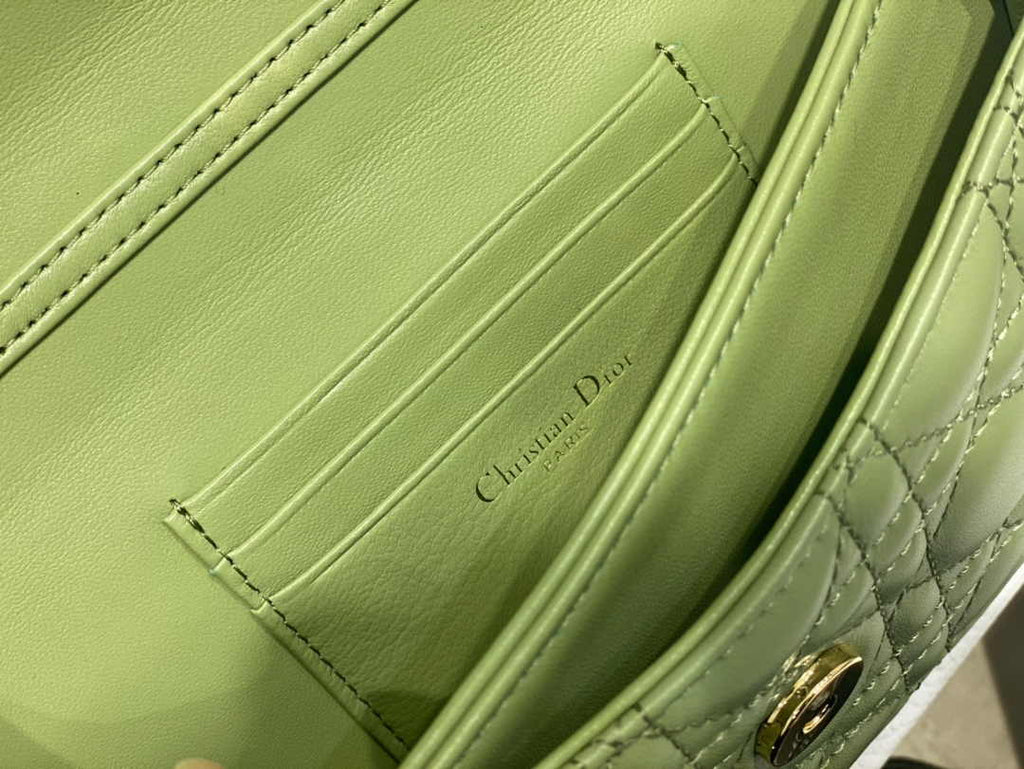 Dior S0980 MISS DIOR MINI BAG Green Cannage Lambskin - Default Title - View 9