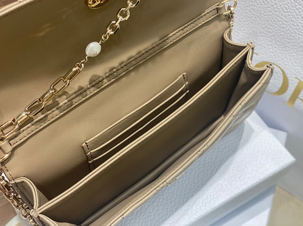 Dior S0980 MISS DIOR MINI BAG Dark Beige Cannage Lambskin - Default Title - View 8