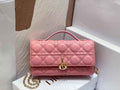 Dior S0980 MISS DIOR MINI BAG Melocoton Pink Pearlescent Cannage Lambskin - Default Title - View 1