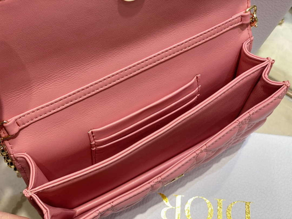 Dior S0980 MISS DIOR MINI BAG Melocoton Pink Pearlescent Cannage Lambskin - Default Title - View 8