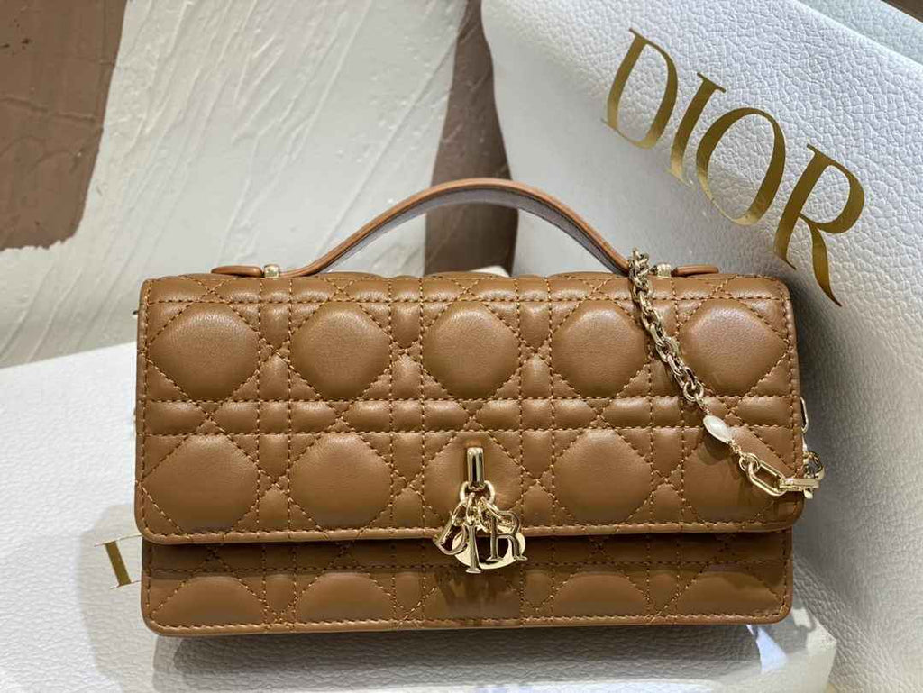 Dior S0980 MISS DIOR MINI BAG Brown Cannage Lambskin - Default Title - View 2