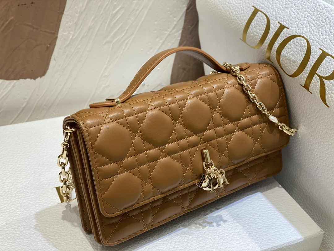 Dior S0980 MISS DIOR MINI BAG Brown Cannage Lambskin - Default Title - View 3