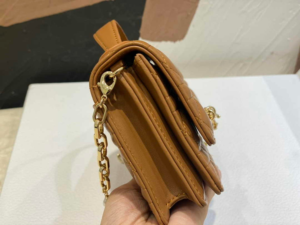 Dior S0980 MISS DIOR MINI BAG Brown Cannage Lambskin - Default Title - View 4