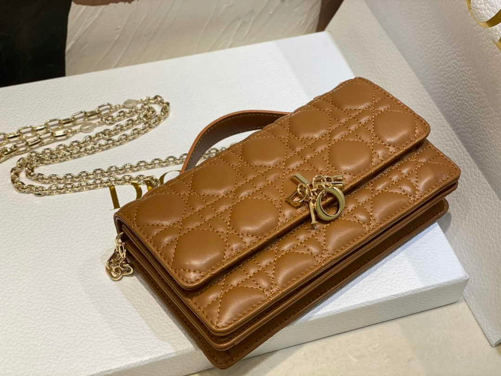 Dior S0980 MISS DIOR MINI BAG Brown Cannage Lambskin - Default Title - View 6