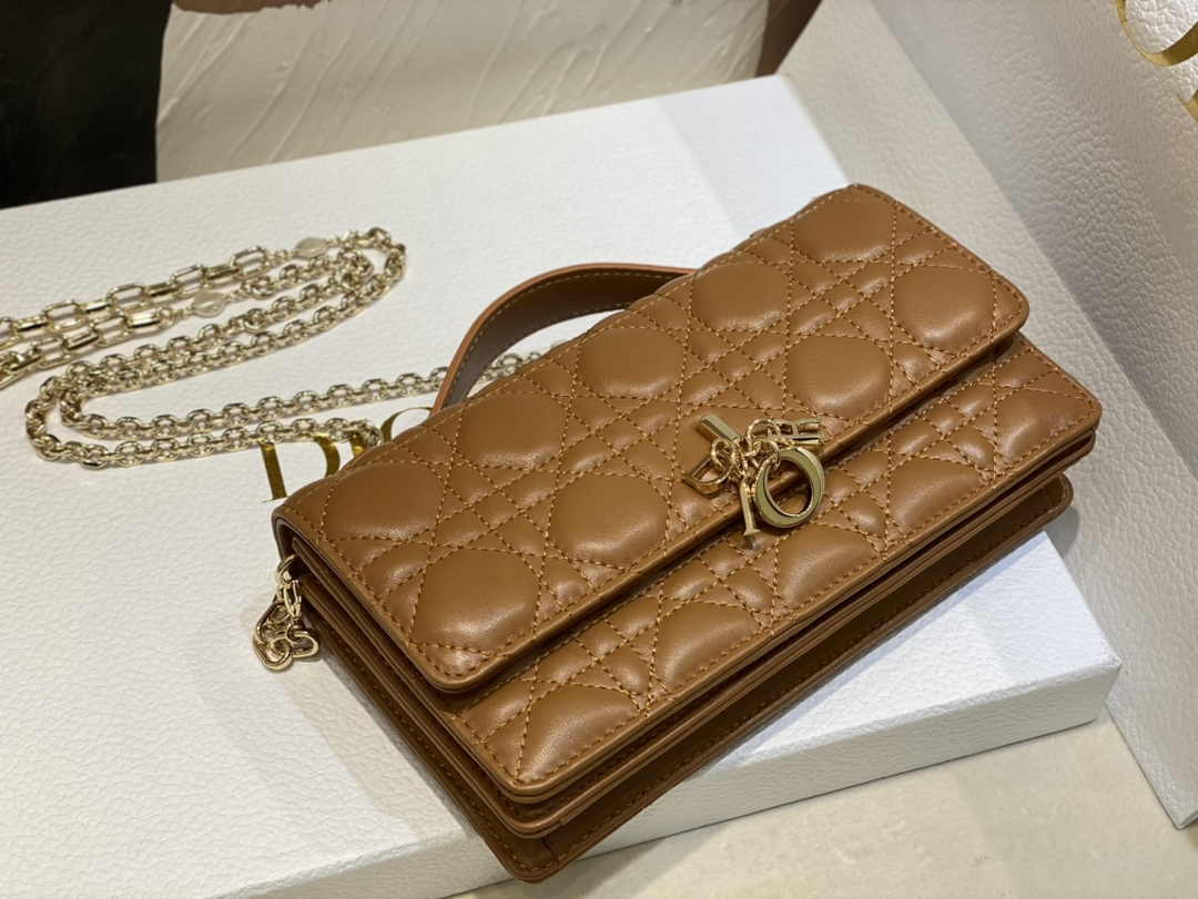 Dior S0980 MISS DIOR MINI BAG Brown Cannage Lambskin - Default Title - View 6