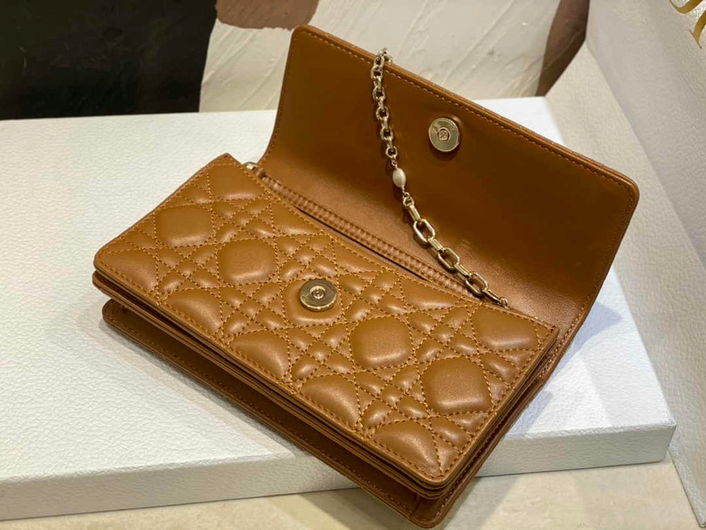 Dior S0980 MISS DIOR MINI BAG Brown Cannage Lambskin - Default Title - View 7