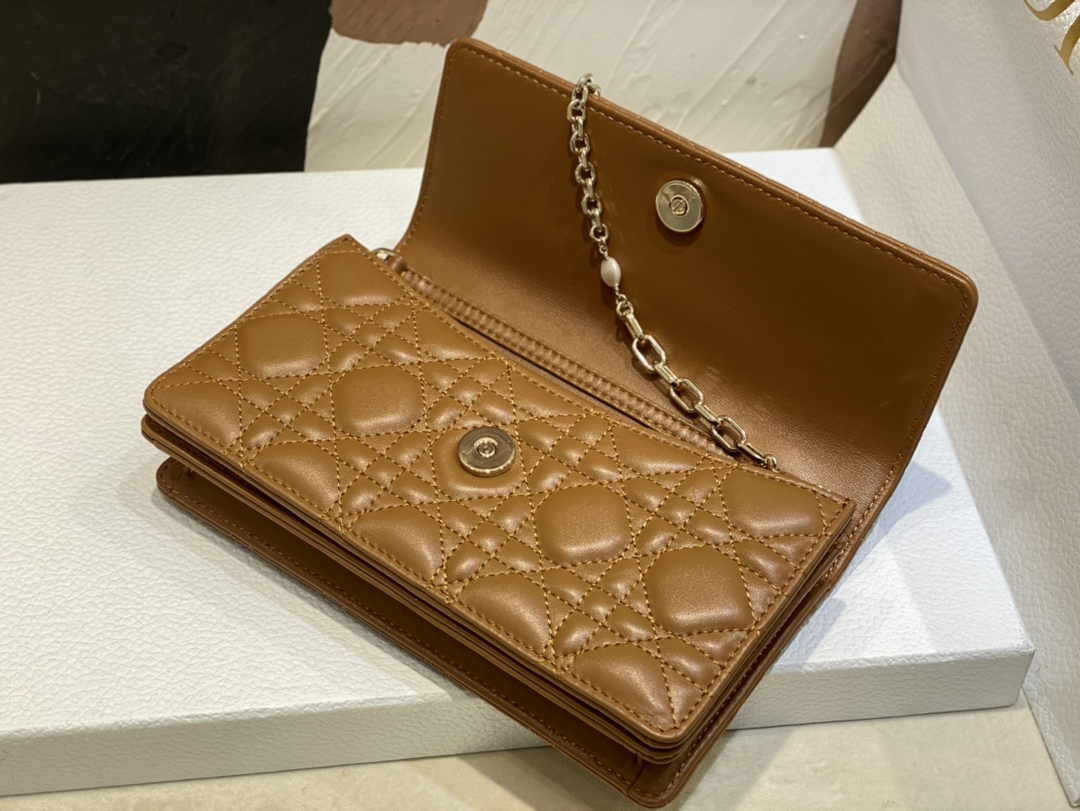 Dior S0980 MISS DIOR MINI BAG Brown Cannage Lambskin - Default Title - View 7