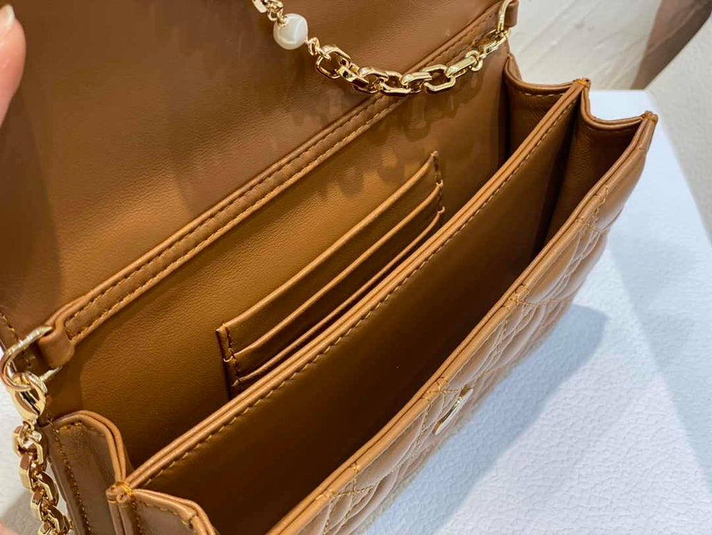 Dior S0980 MISS DIOR MINI BAG Brown Cannage Lambskin - Default Title - View 8