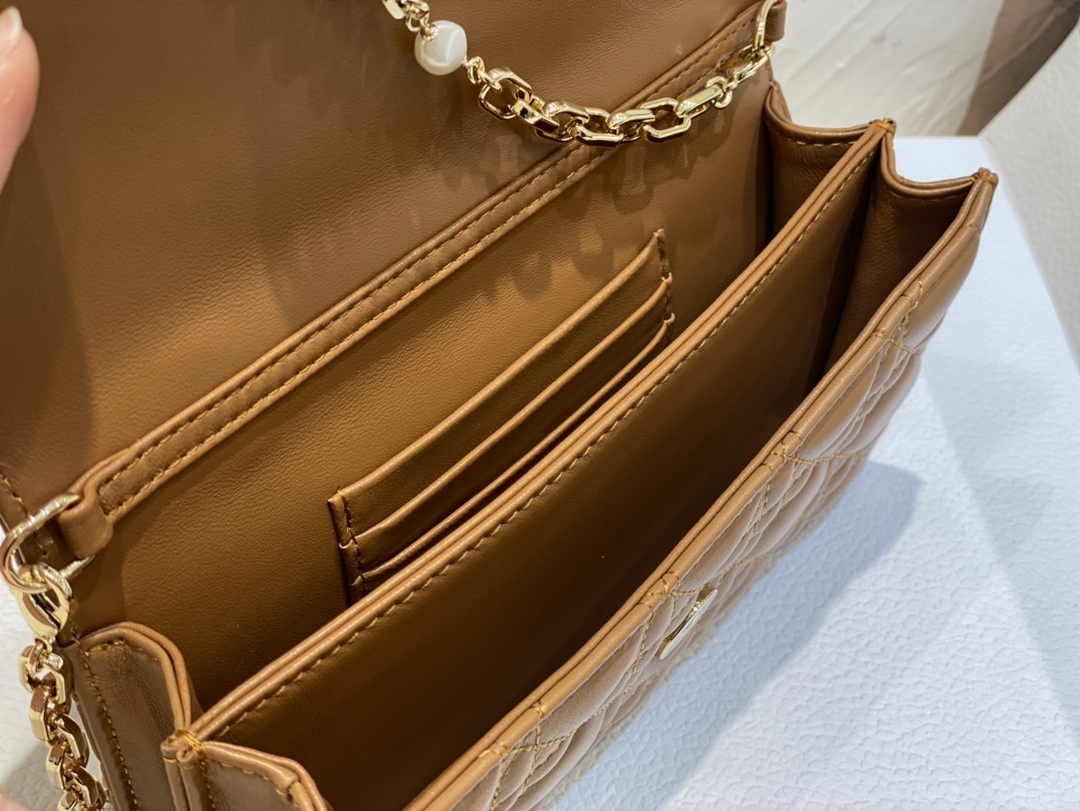 Dior S0980 MISS DIOR MINI BAG Brown Cannage Lambskin - Default Title - View 8