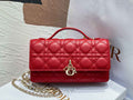 Dior S0980 MISS DIOR MINI BAG Red Cannage Lambskin - Default Title - View 1