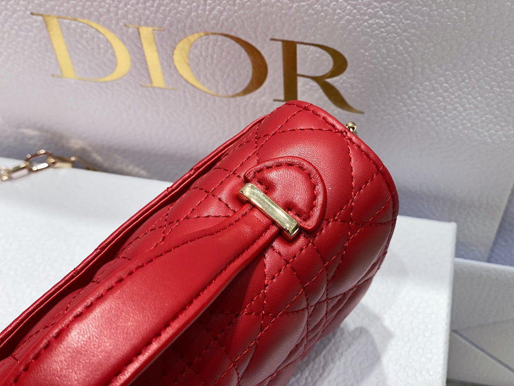Dior S0980 MISS DIOR MINI BAG Red Cannage Lambskin - Default Title - View 5
