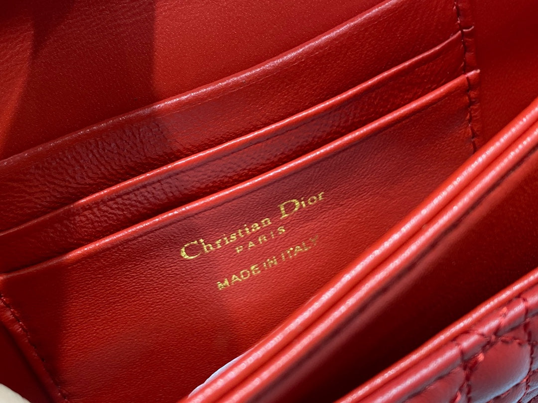 Dior S0980 MISS DIOR MINI BAG Red Cannage Lambskin - Default Title - View 9