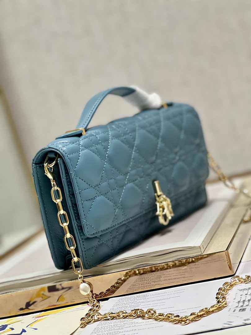 Dior S0980 MISS DIOR MINI BAG Dark Blue Cannage Lambskin - Default Title - View 2