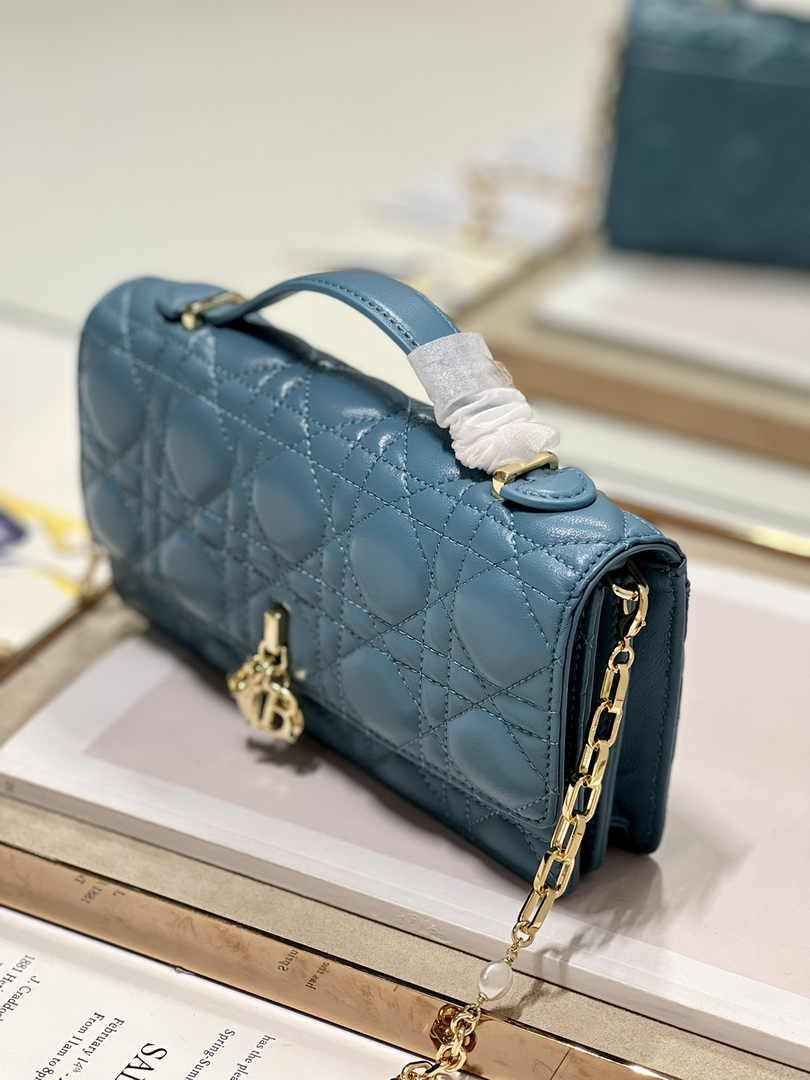 Dior S0980 MISS DIOR MINI BAG Dark Blue Cannage Lambskin - Default Title - View 4