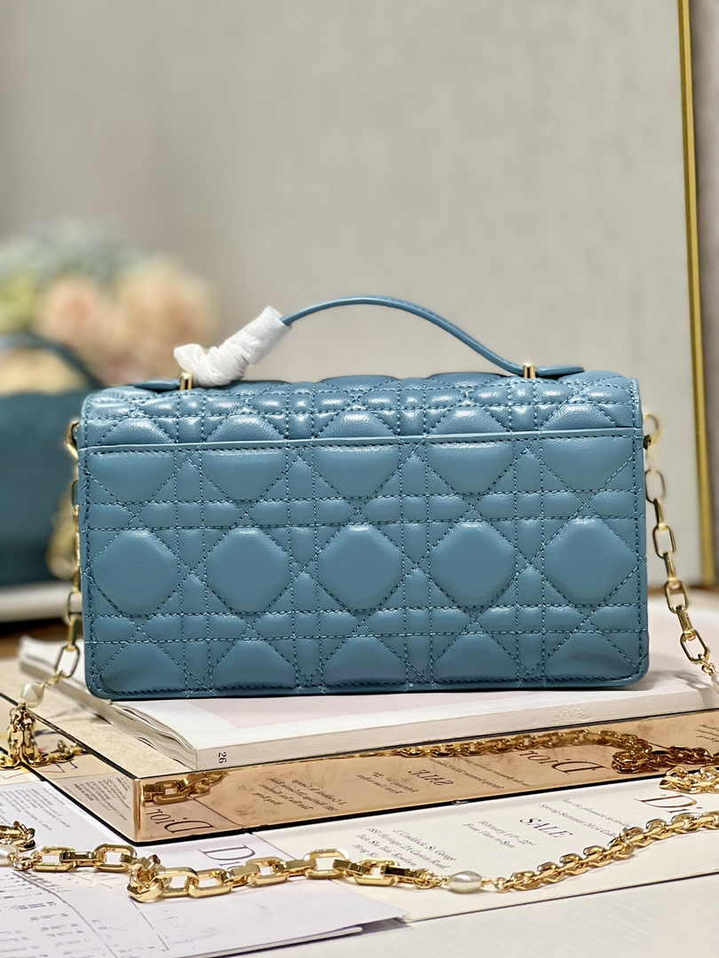 Dior S0980 MISS DIOR MINI BAG Dark Blue Cannage Lambskin - Default Title - View 5