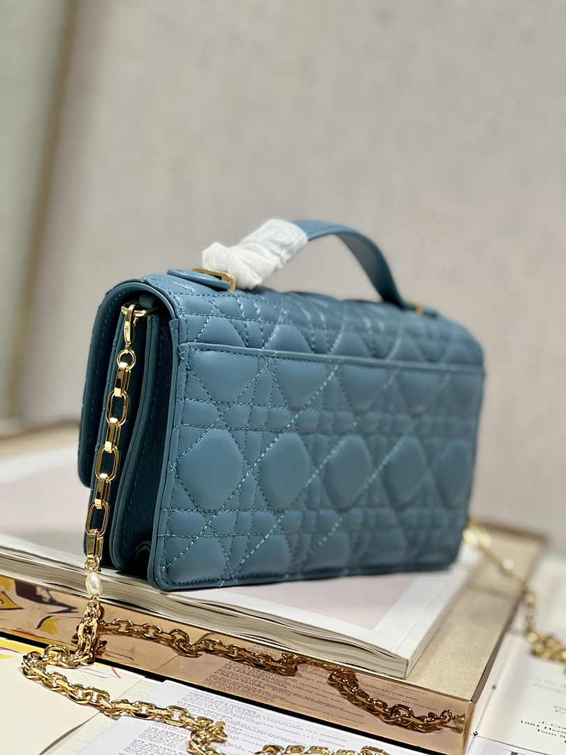 Dior S0980 MISS DIOR MINI BAG Dark Blue Cannage Lambskin - Default Title - View 6