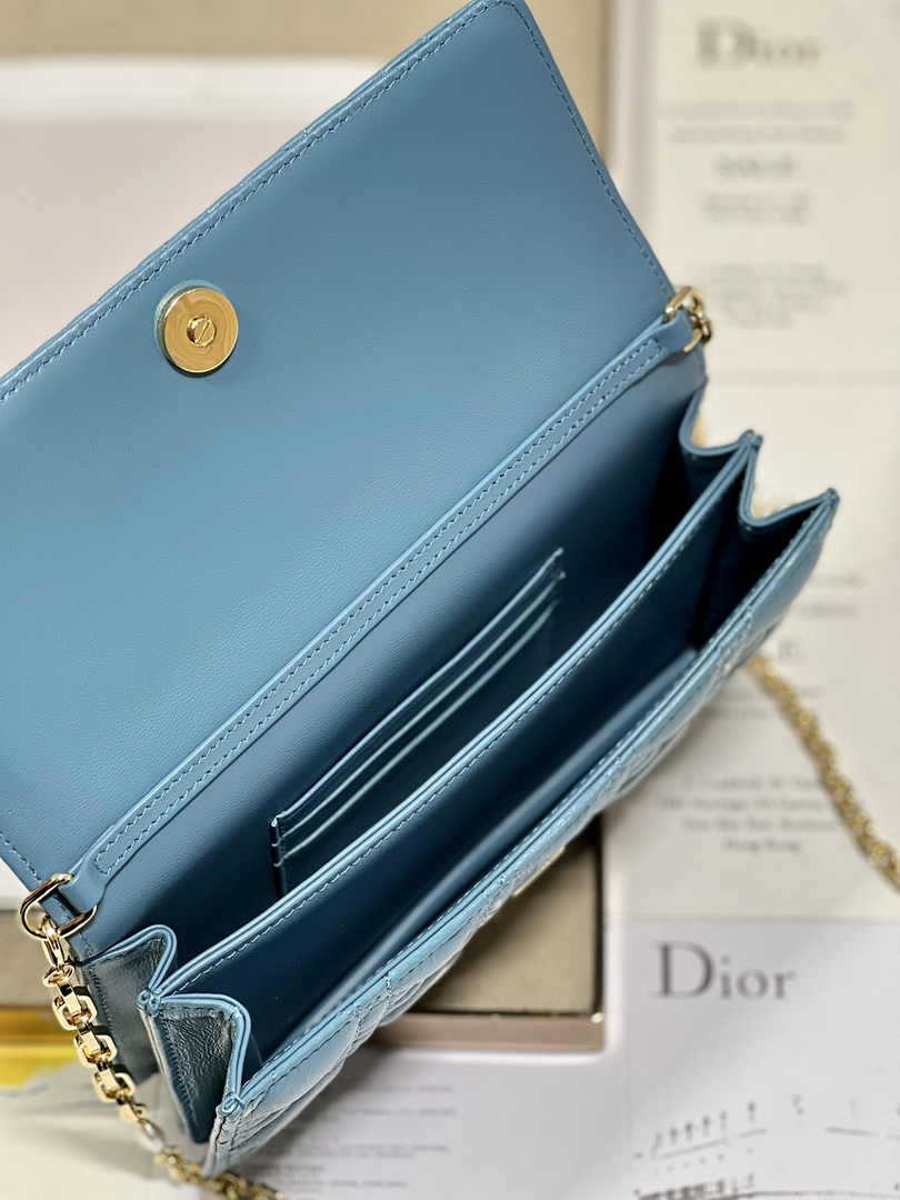 Dior S0980 MISS DIOR MINI BAG Dark Blue Cannage Lambskin - Default Title - View 8