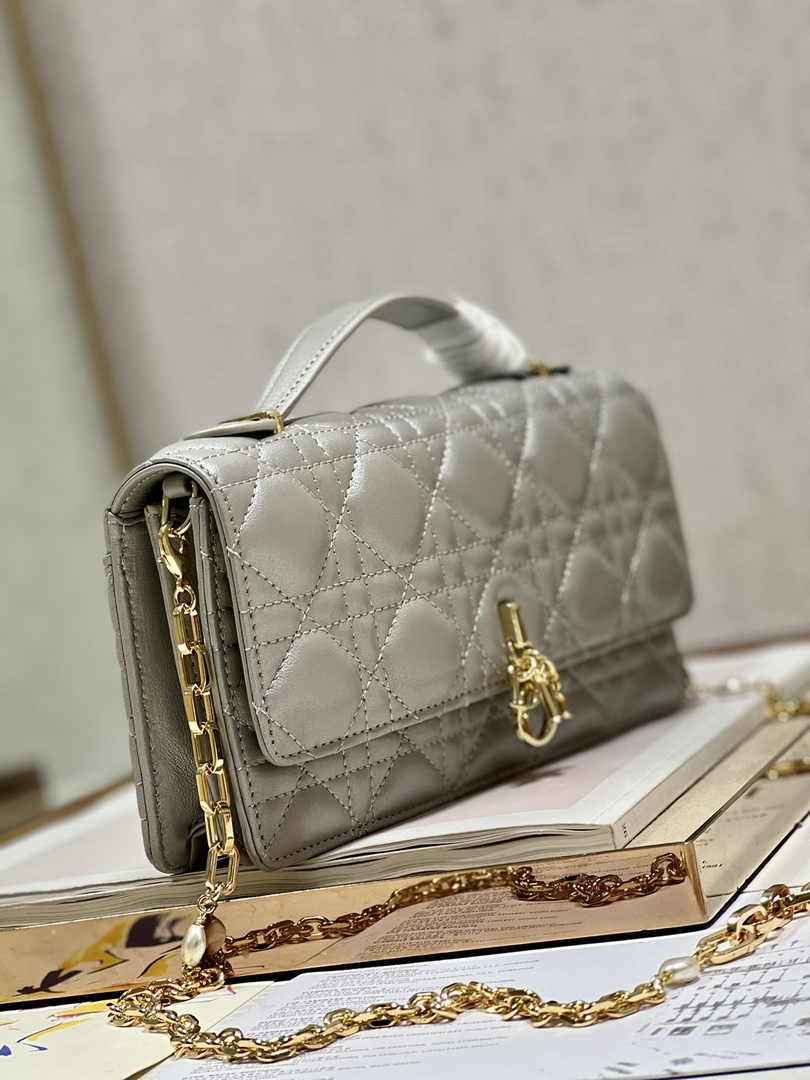 Dior S0980 MISS DIOR MINI BAG Gray Cannage Lambskin - Default Title - View 2
