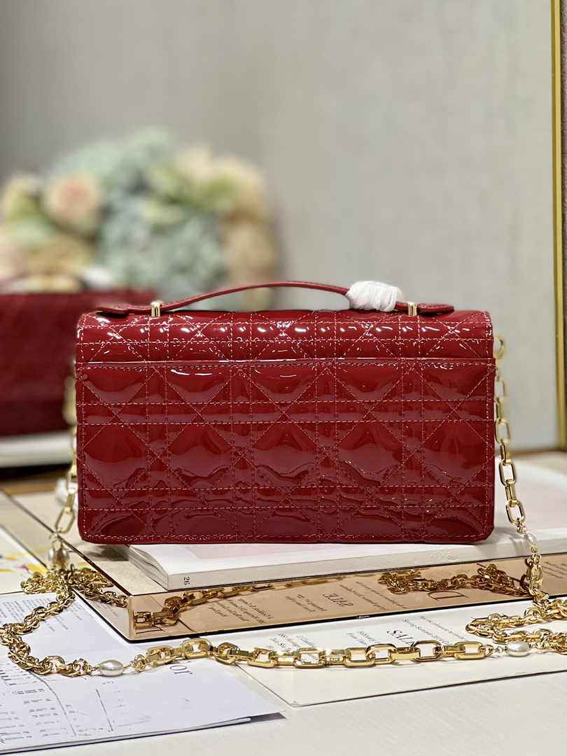 Dior S0980 MISS DIOR MINI BAG Red Patent leather - Default Title - View 5