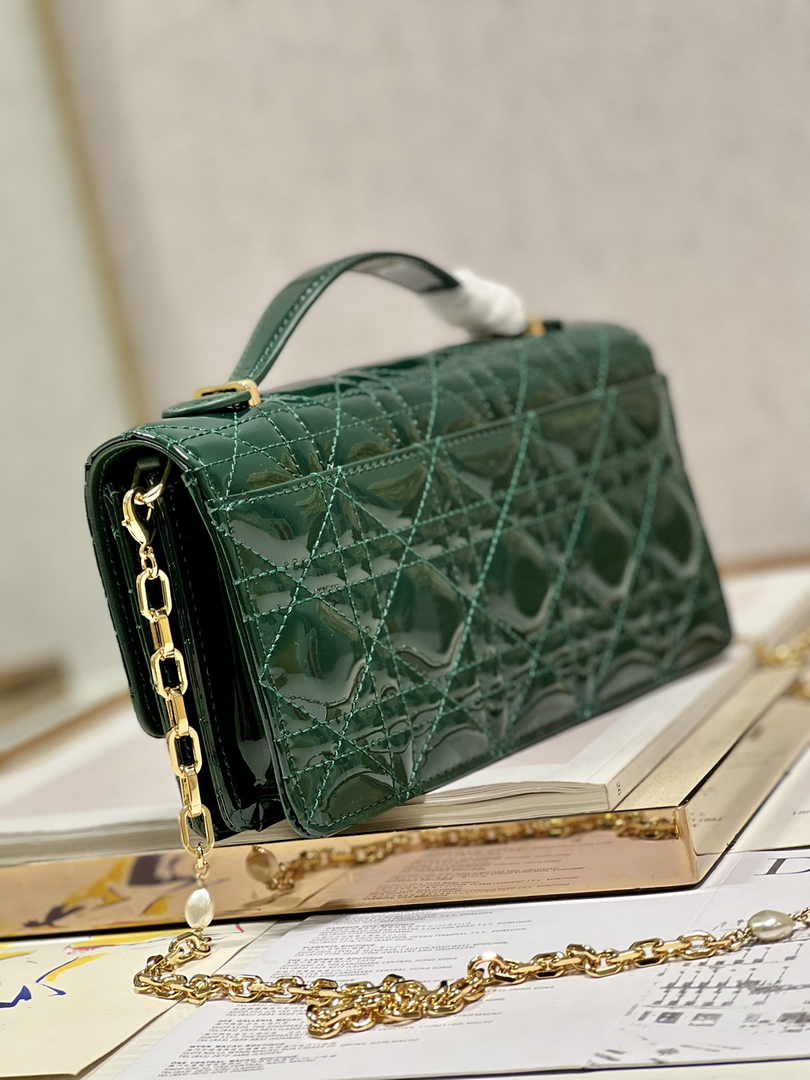 Dior S0980 MISS DIOR MINI BAG Green Patent leather - Default Title - View 6