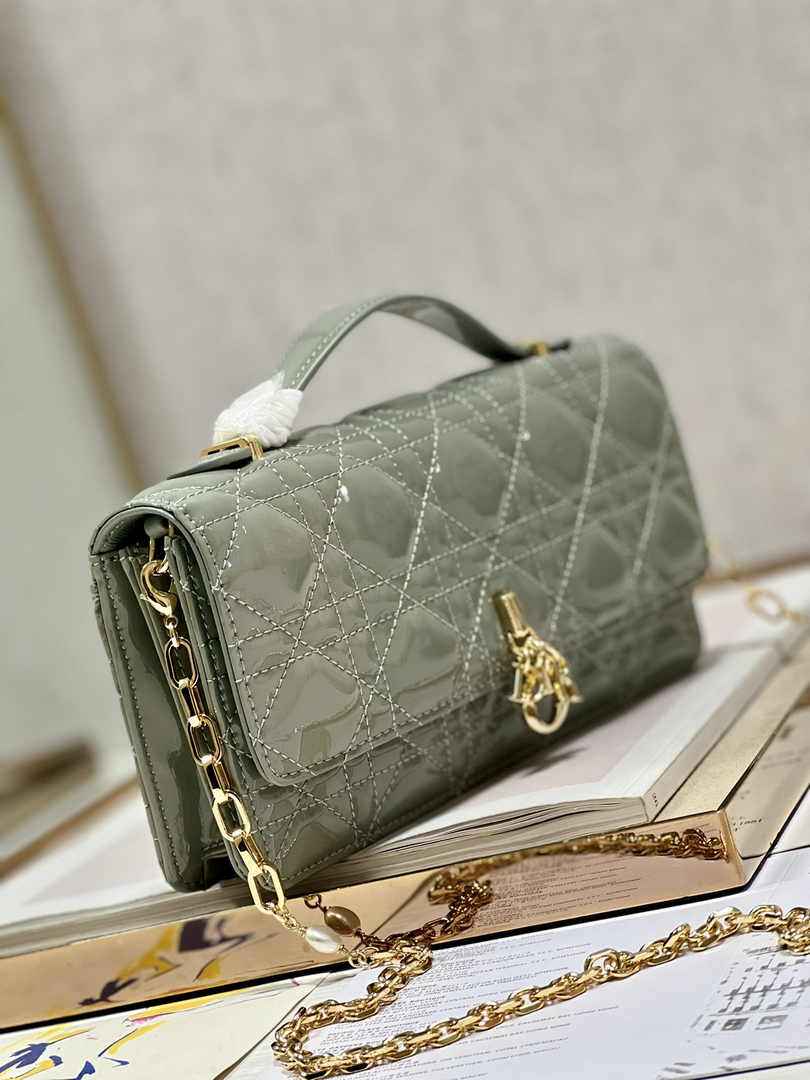Dior S0980 MISS DIOR MINI BAG Gray Patent leather - Default Title - View 2