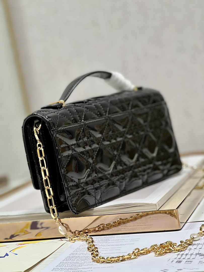 Dior S0980 MISS DIOR MINI BAG Black Patent leather - Default Title - View 6