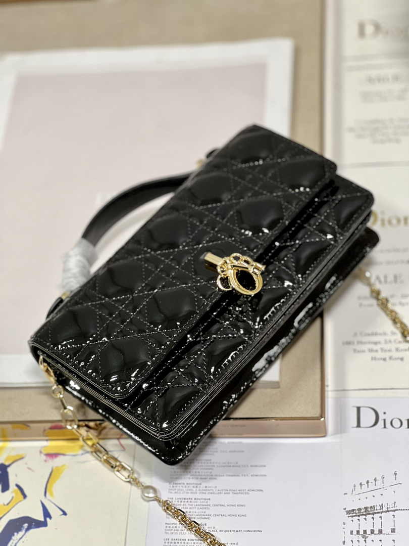 Dior S0980 MISS DIOR MINI BAG Black Patent leather - Default Title - View 7