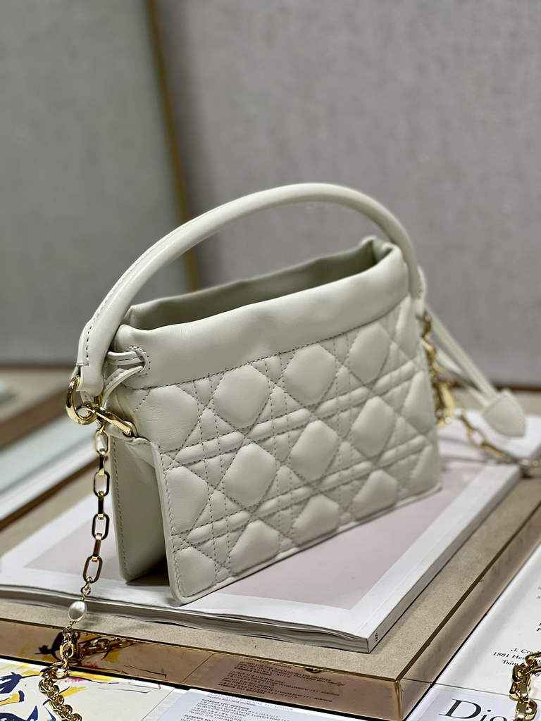 Dior S0981 Mini Lady Milly Bag Latte Cannage Lambskin - Default Title - View 3