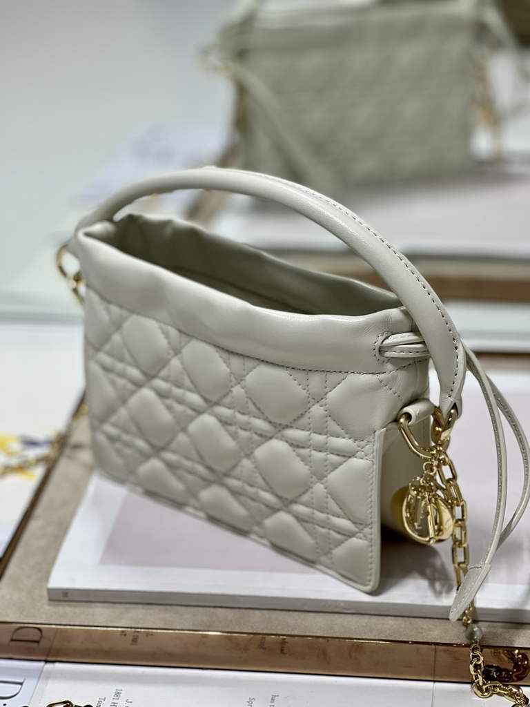 Dior S0981 Mini Lady Milly Bag Latte Cannage Lambskin - Default Title - View 4