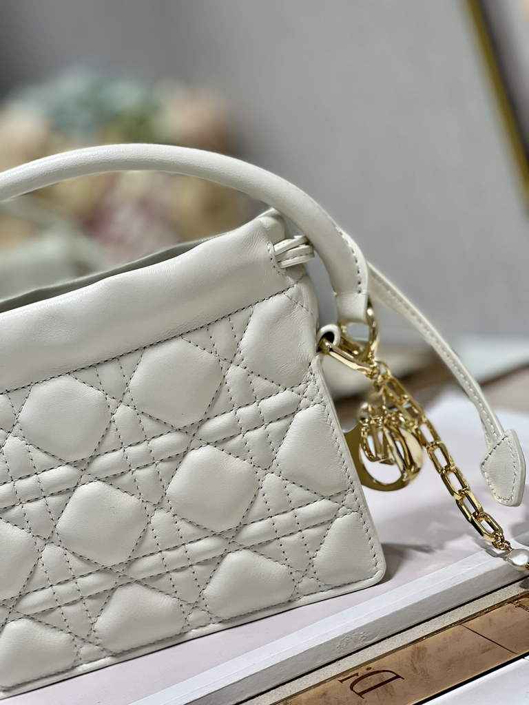 Dior S0981 Mini Lady Milly Bag Latte Cannage Lambskin - Default Title - View 5