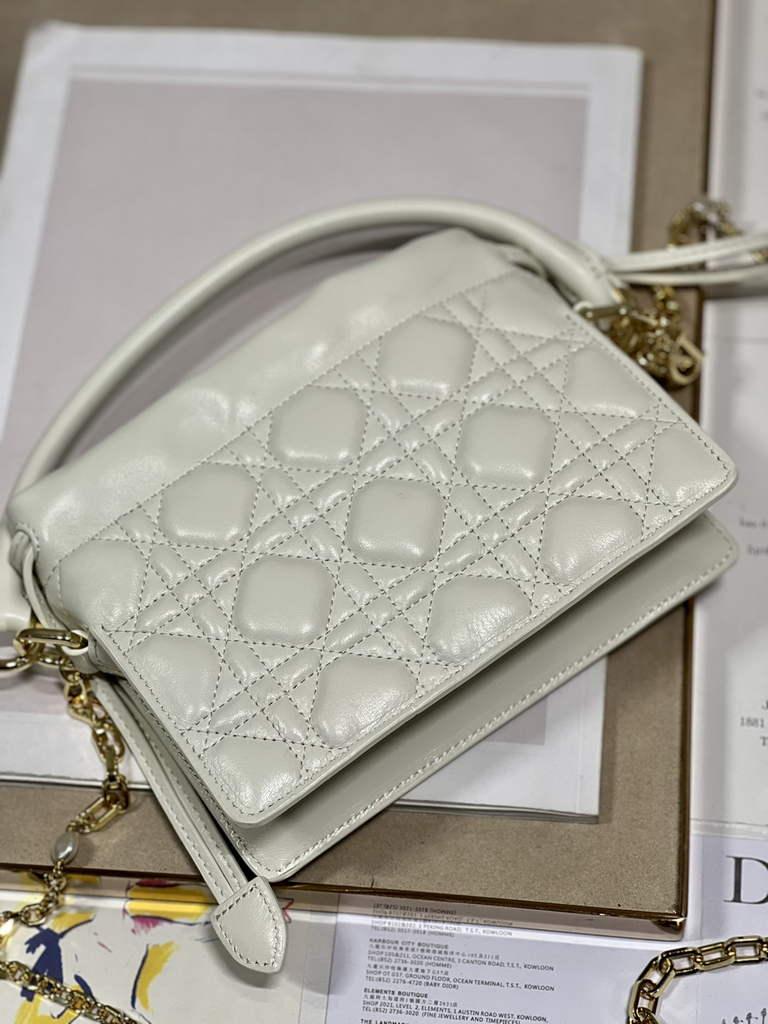 Dior S0981 Mini Lady Milly Bag Latte Cannage Lambskin - Default Title - View 6