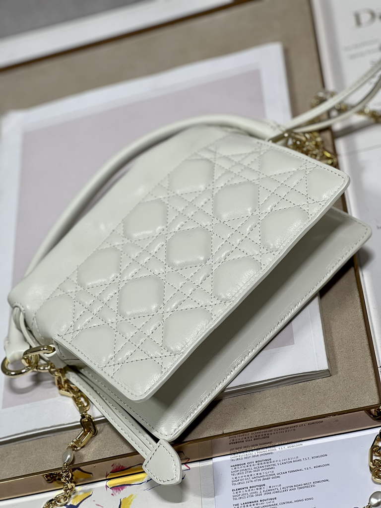 Dior S0981 Mini Lady Milly Bag Latte Cannage Lambskin - Default Title - View 7
