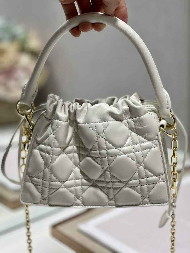 Dior S0981 Mini Lady Milly Bag Latte Cannage Lambskin - Default Title - View 1