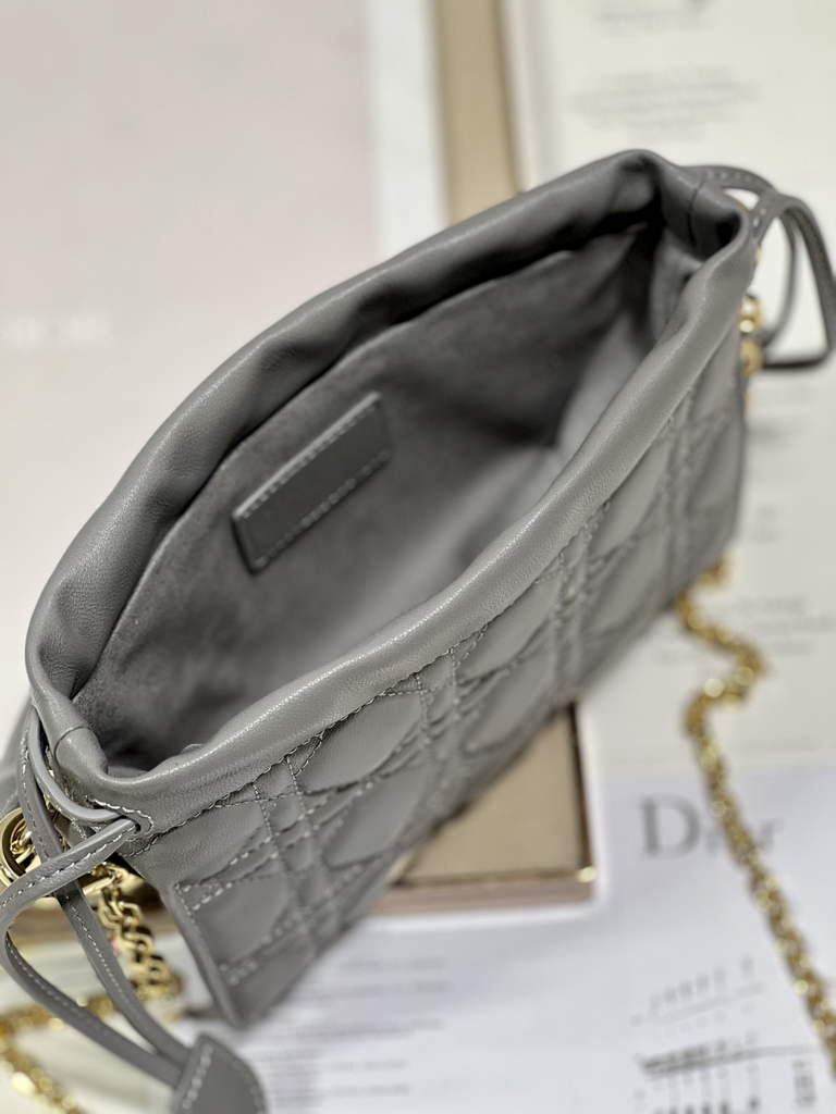 Dior S0981 Mini Lady Milly Bag Gray Cannage Lambskin - Default Title - View 8