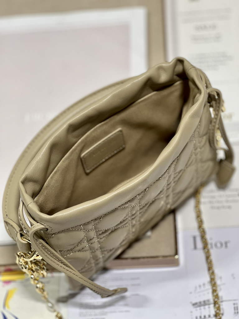 Dior S0981 Mini Lady Milly Bag Dark Beige Cannage Lambskin - Default Title - View 8