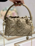 Dior S0981 Mini Lady Milly Bag Dark Beige Cannage Lambskin - Default Title - View 1