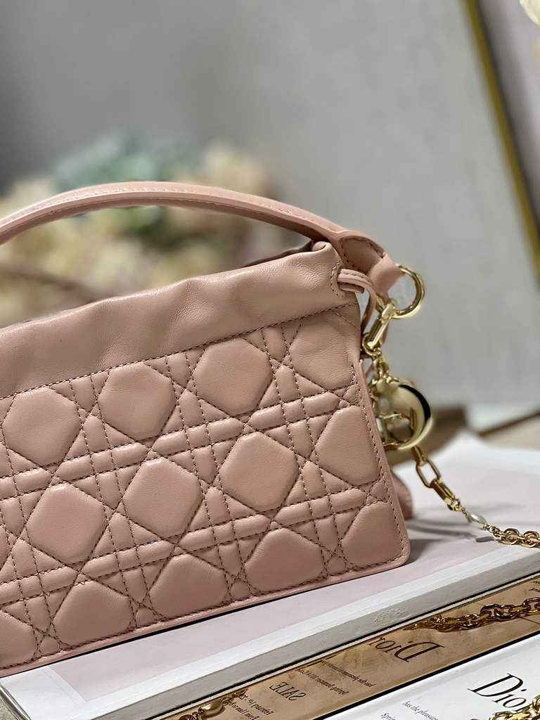 Dior S0981 Mini Lady Milly Bag Pink Cannage Lambskin - Default Title - View 4