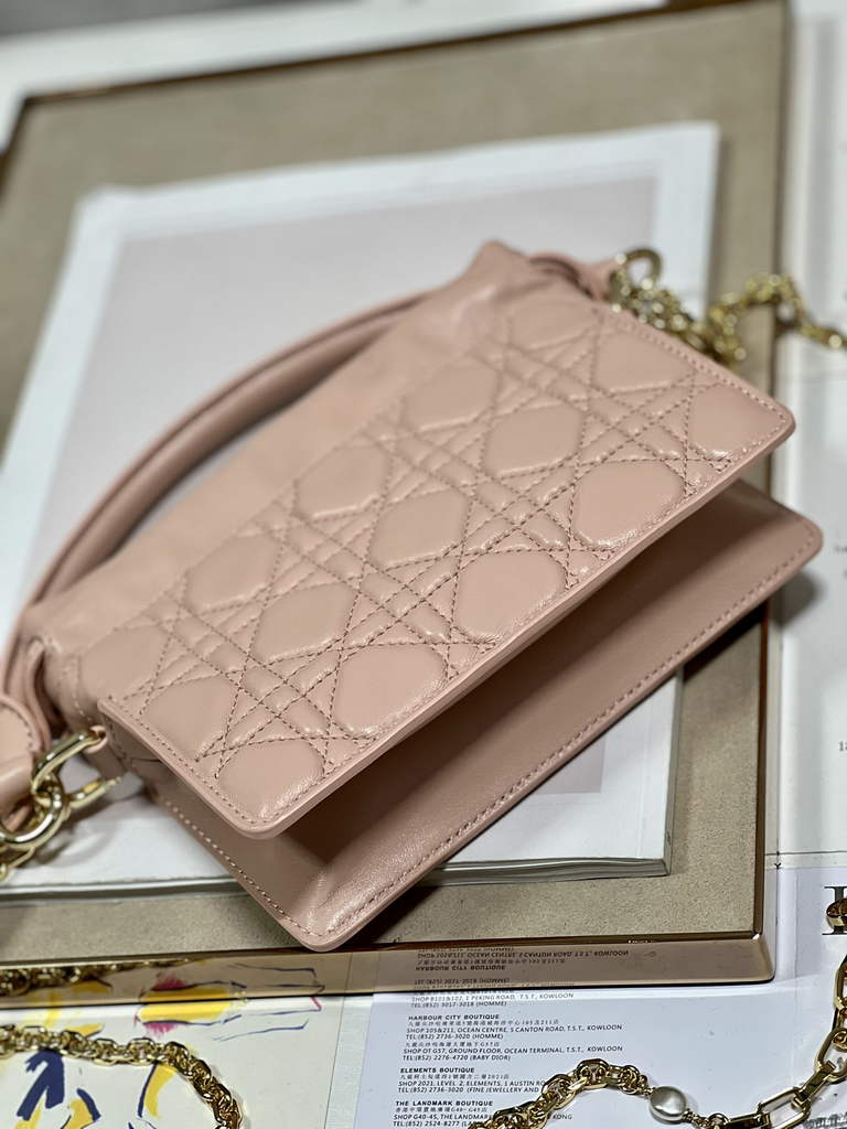 Dior S0981 Mini Lady Milly Bag Pink Cannage Lambskin - Default Title - View 7