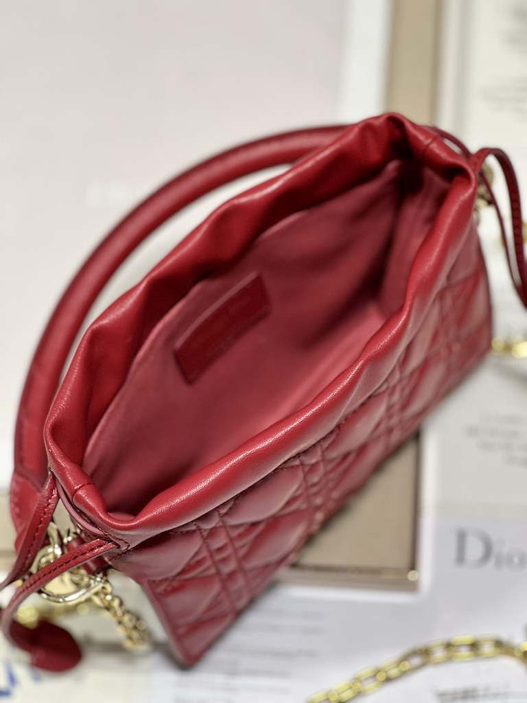 Dior S0981 Mini Lady Milly Bag Red Cannage Lambskin - Default Title - View 8
