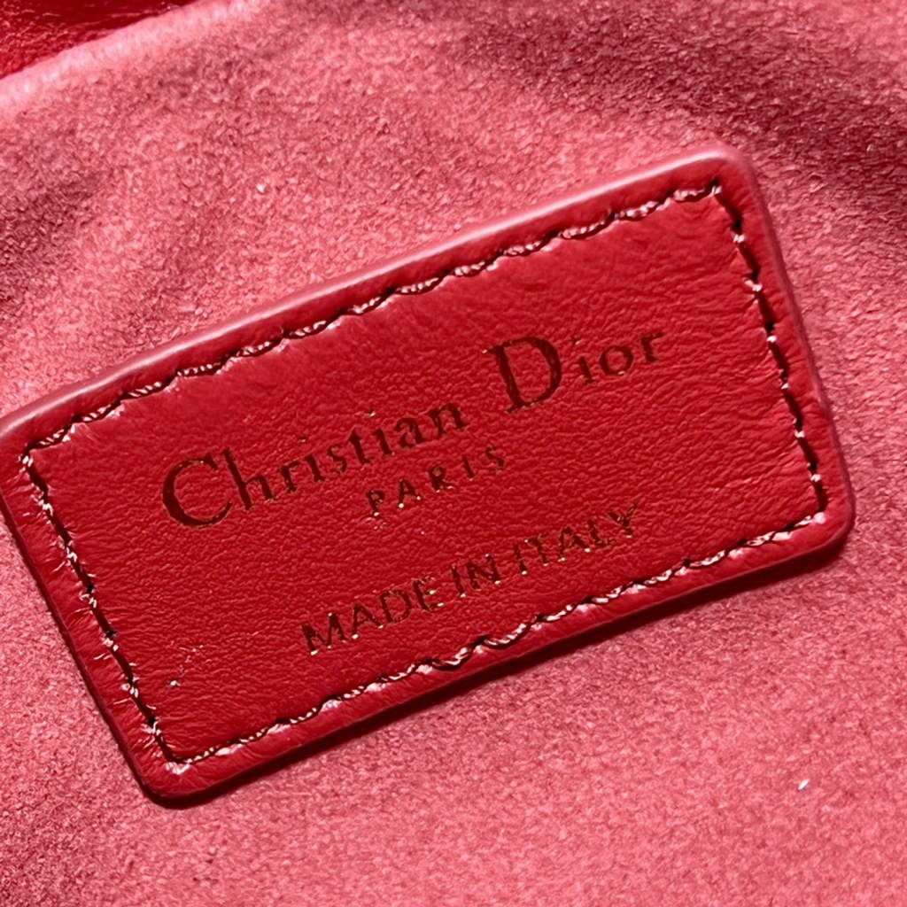 Dior S0981 Mini Lady Milly Bag Red Cannage Lambskin - Default Title - View 9