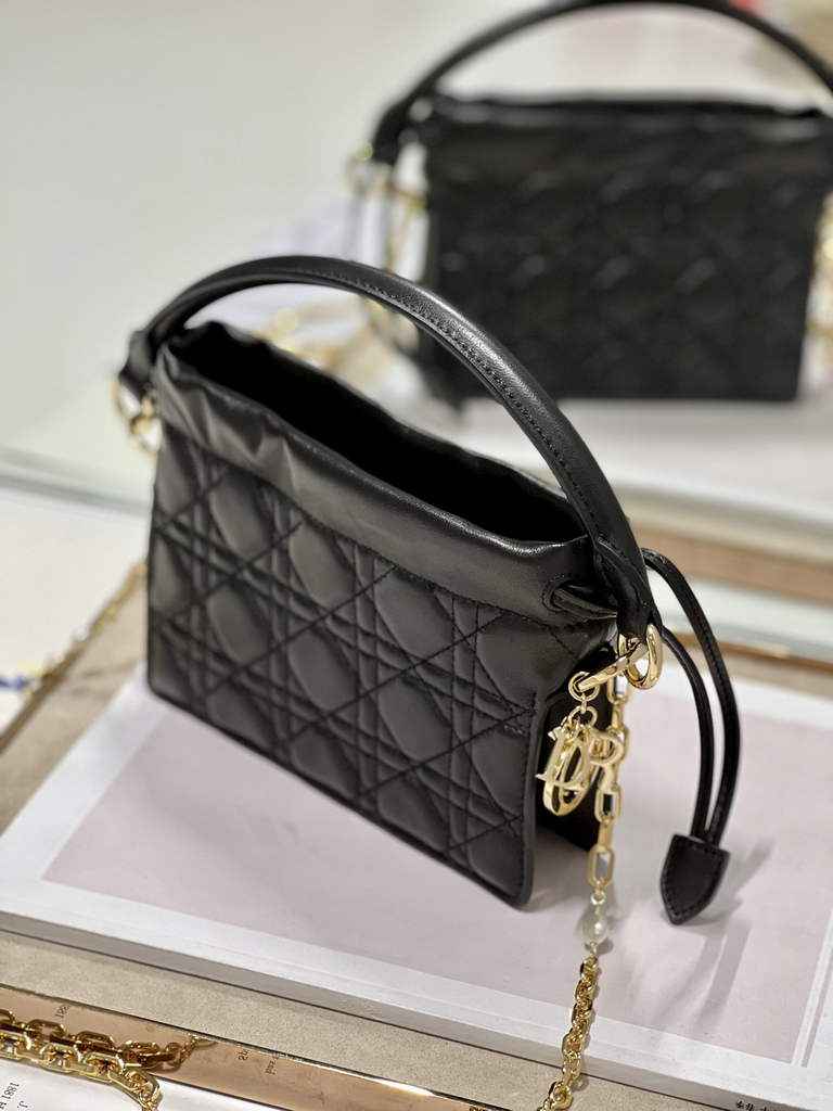 Dior S0981 Mini Lady Milly Bag Black Cannage Lambskin - Default Title - View 3