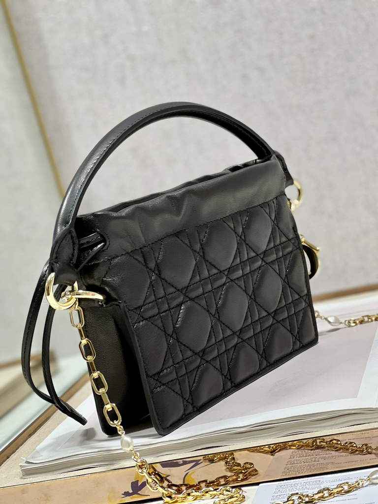 Dior S0981 Mini Lady Milly Bag Black Cannage Lambskin - Default Title - View 4
