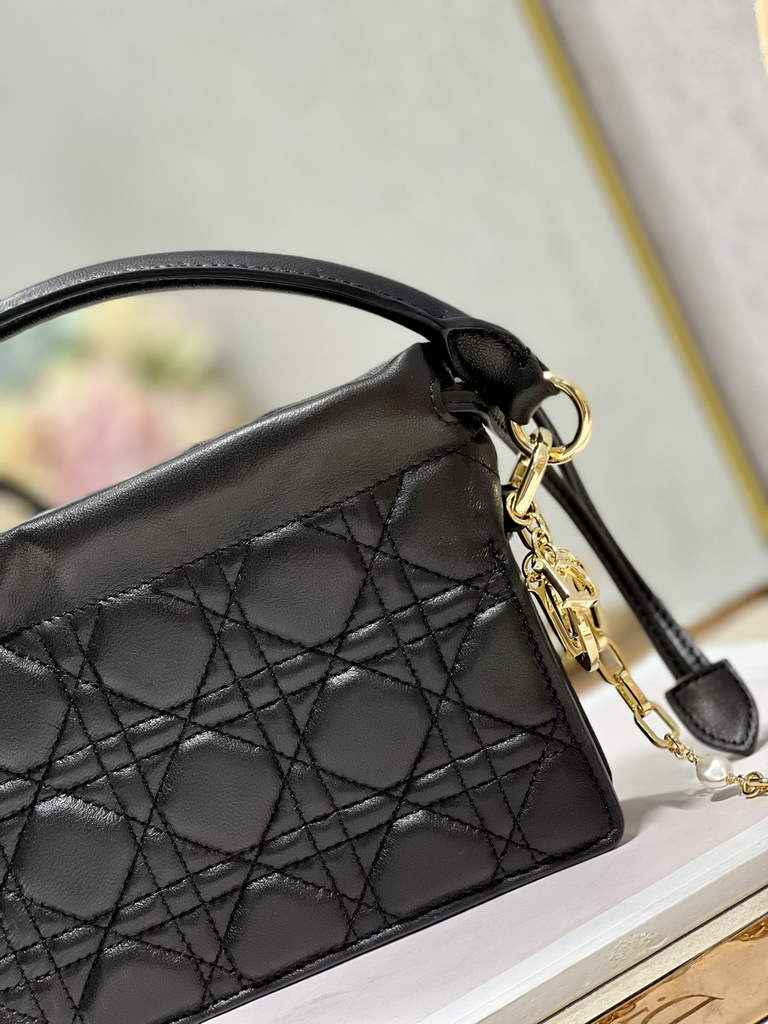 Dior S0981 Mini Lady Milly Bag Black Cannage Lambskin - Default Title - View 5
