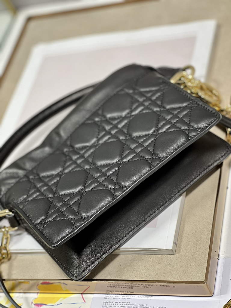 Dior S0981 Mini Lady Milly Bag Black Cannage Lambskin - Default Title - View 7