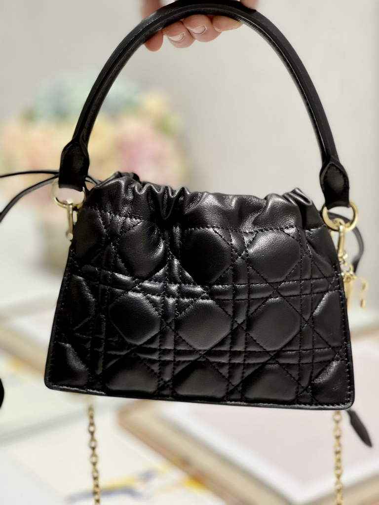 Dior S0981 Mini Lady Milly Bag Black Cannage Lambskin - Default Title - View 1