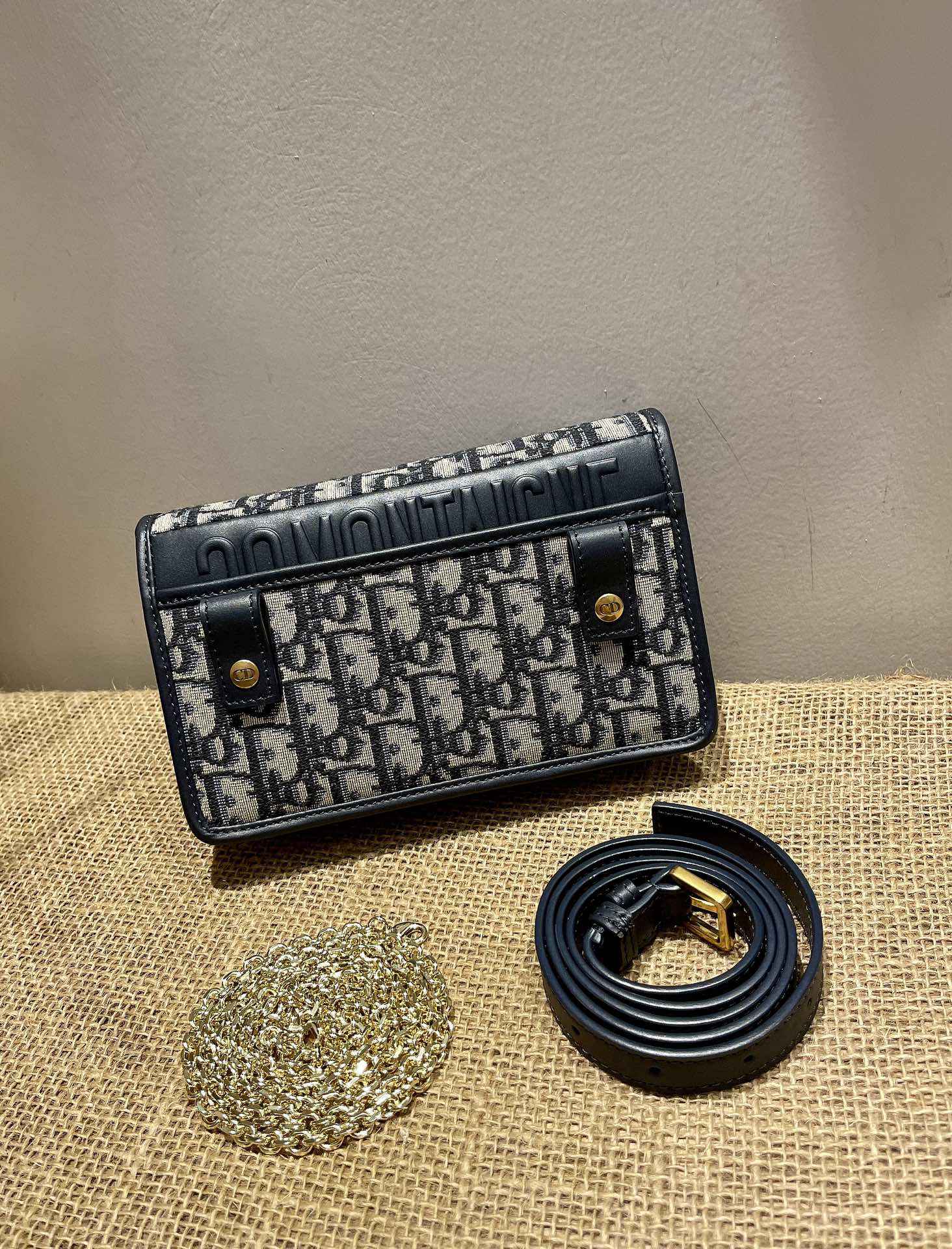 Dior S2086 30 Montaigne Pouch Oblique Blue - Default Title - View 2