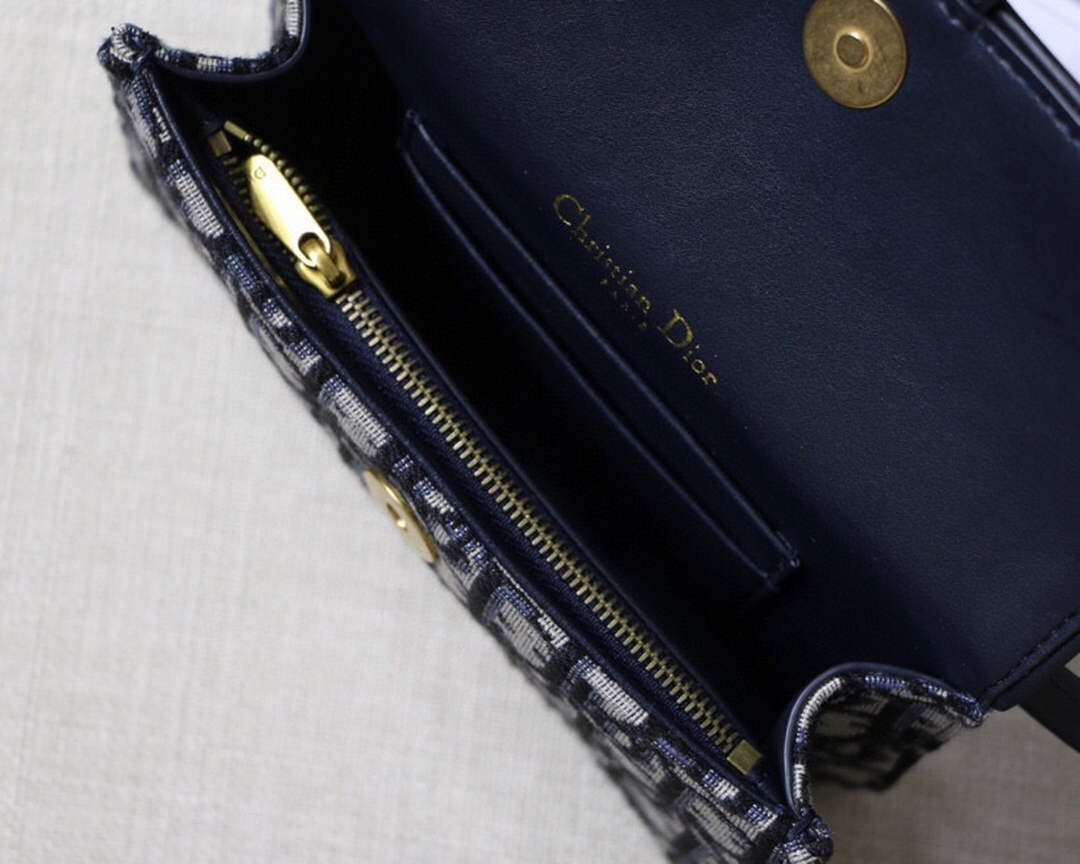 Dior S5619 Saddle Belt Bag Blue Dior Oblique Jacquard