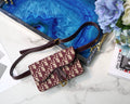 Dior S5619 Saddle Belt Bag Red Dior Oblique Jacquard