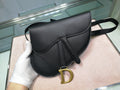 Dior S5632 Saddle Belt Bag Black Goat leather