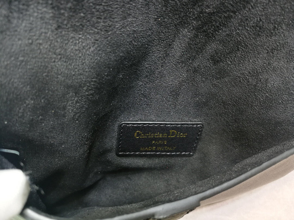 Dior S5632 Saddle Belt Bag Black Goat leather
